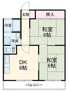 ロイヤルコーポ【6階】の間取り