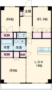 グローバル氏家【701号室】の間取り