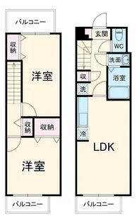 サンライズ幕張【305号室】の間取り