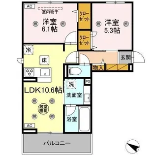 コニフェールⅢ【1階】の間取り