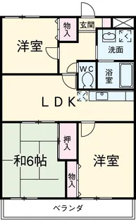 トリーハイツ西端【405号室】の間取り