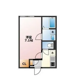 Foresight Inn南矢名【101号室】の間取り