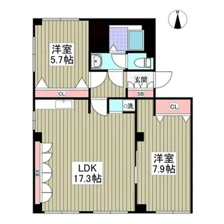 イイダコーポ【-1階】の間取り