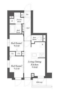 ブランシエスタ品川大井町パークエッジ【5階】の間取り