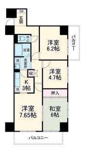 グリーンヒル弥生台【3階】の間取り