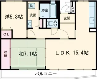 エルナス江戸川【3階】の間取り