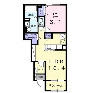 グランメゾン ネスト88【1階】の間取り