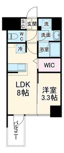 コンフォリア・リヴ桜川ソルテラス【3階】の間取り