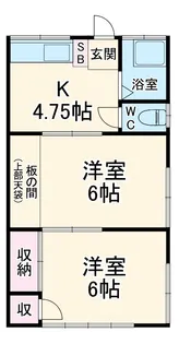 まむろハイツ【1階】の間取り