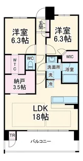 プレミスト北千里クラッシィF棟【7階】の間取り