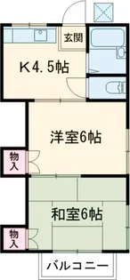 コーポカワウチ【201号室】の間取り