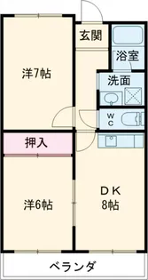 ガーデンハイツ飯坂Ⅱ【401号室】の間取り