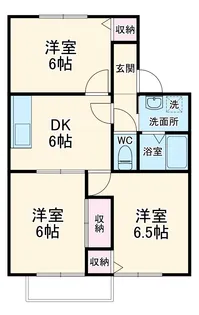 ファミールD【1階】の間取り