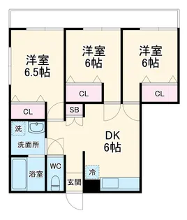 パークハウス中町【2階】の間取り