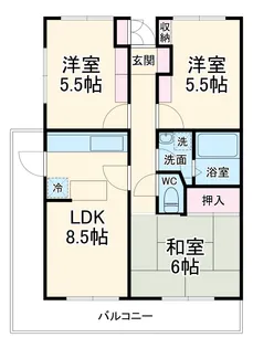 クレストヒルズ【3階】の間取り