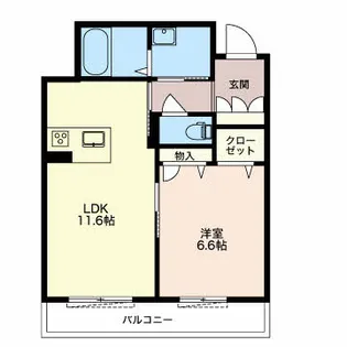 MAST TOWN 戸崎 W【1階】の間取り