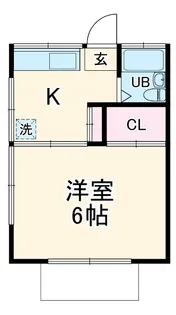 ハイツ山室A【1階】の間取り