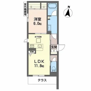 シャーメゾン ボナンザ【1階】の間取り