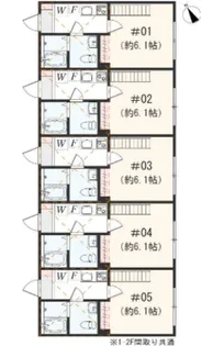 アザーレ ソラ東海大学前B【105号室】の間取り