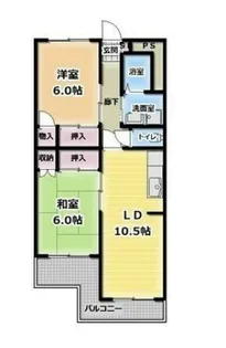 グランデール秀峰【1階】の間取り