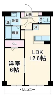 パークサイド中田Ⅱ【3階】の間取り