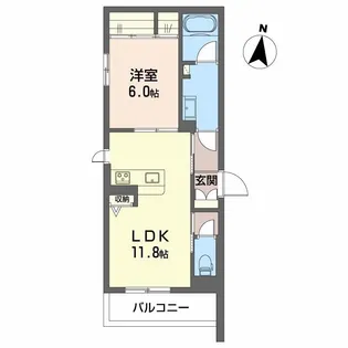 シャーメゾン ボナンザ【2階】の間取り