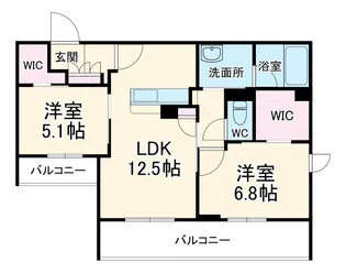 シャーメゾン ボナンザ【2階】の間取り