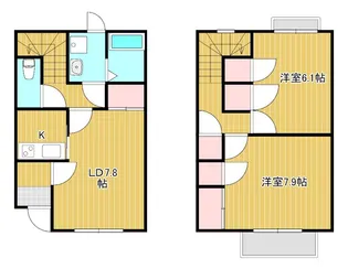 パラディ—ス【2号室】の間取り
