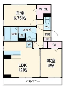 アルバグランデA棟【202号室】の間取り