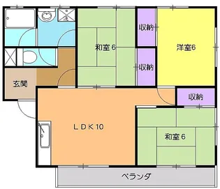 レジデンスカネト【1階】の間取り