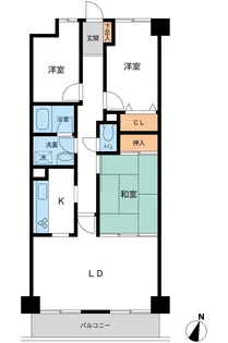 TQレジデンス柏【0702号室】の間取り