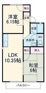 プレミールハイツ弐番館【1階】の間取り