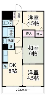 ライオンズマンション春日部第6【10階】の間取り