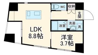 FJナインフロアビル【501号室】の間取り