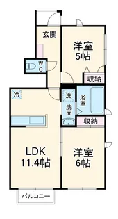 リリークレールⅠ【1階】の間取り