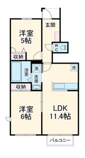 リリークレールⅠ【1階】の間取り