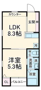 COSMO VILLA KASUKABE【1階】の間取り