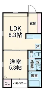 COSMO VILLA KASUKABE【1階】の間取り