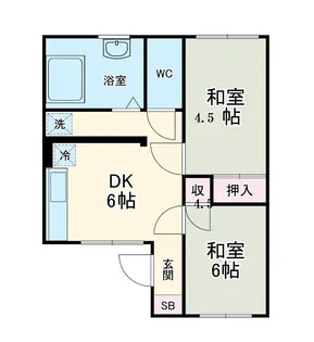 コーポオグス【201号室】の間取り