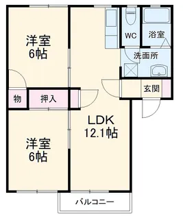 アミスター A【2階】の間取り