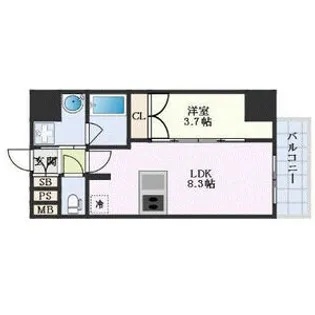 ディアレイシャス名古屋浄心【14階】の間取り