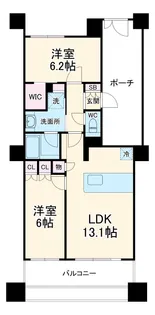 リストレジデンス辻堂タワー【16階】の間取り