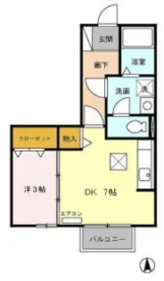 リビングタウン榎戸【1階】の間取り