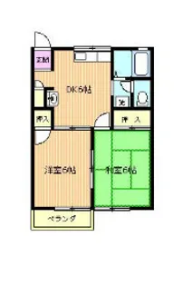 ポプリハイツ【202号室】の間取り