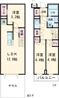 アジールコート都立大学【209号室】の間取り