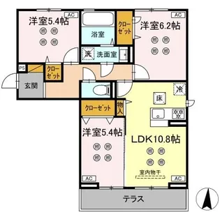 サリサ.k【1階】の間取り