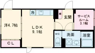 TASUKI杉並高井戸【102号室】の間取り
