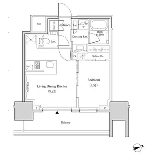 ザ・パークハビオ北千住【14階】の間取り
