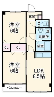 レナジア三郷【5階】の間取り