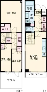 アジールコート都立大学【213号室】の間取り